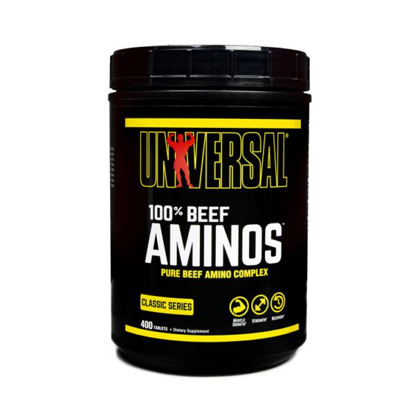 Universal Nutrition 100% Beef Amino 400 Tablets Pure Beef Protein & BCAAs