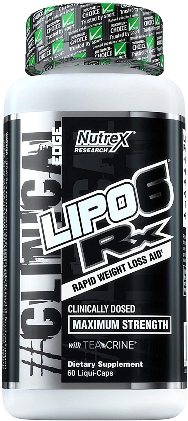 Nutrex Lipo-6 RX - 60 Liquid Capsules Weight Loss Support